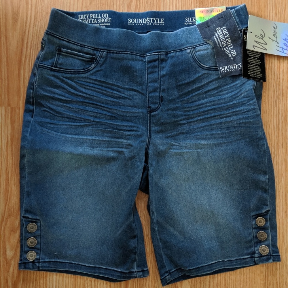 Sound/Style Bermuda Jean Shorts, Medium